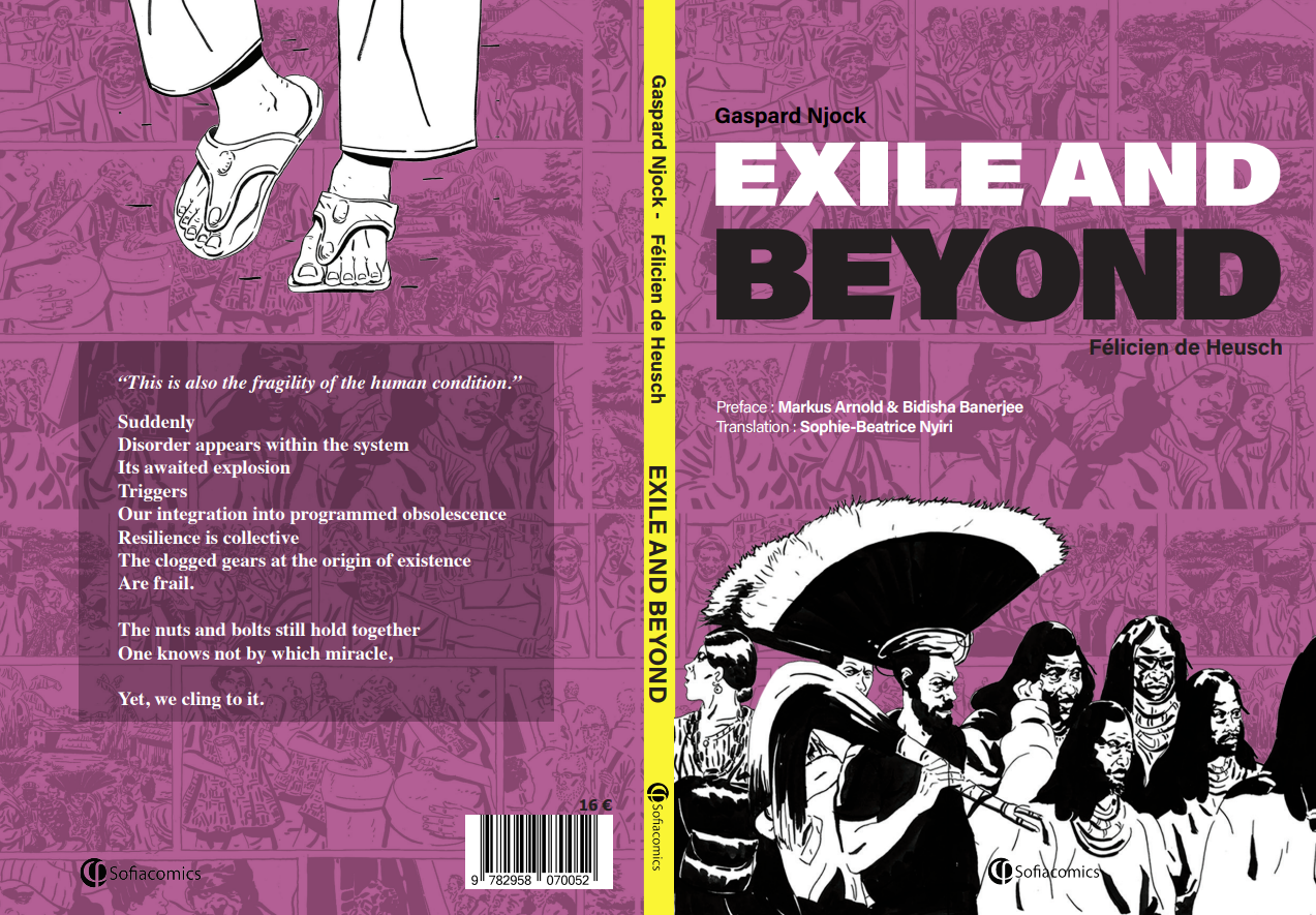 Image of the front and back covers of the graphic novel 'Exile and Beyond', © Sofia Comics 2025